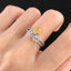 14K GOLD 1.52 CTW NATURAL YELLOW DIAMOND & DIAMOND RING