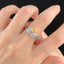 14K GOLD 1.52 CTW NATURAL YELLOW DIAMOND & DIAMOND RING