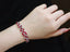 14K GOLD 9.74 CTW VIVID RED NATURAL RUBY & DIAMOND BRACELET