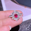 14K GOLD 0.37 CTW NATURAL RUBY & DIAMOND RING