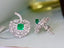 14K GOLD 4.50 CTW VIVID GREEN NATURAL EMERALD & DIAMOND EARRINGS