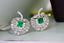 14K GOLD 4.50 CTW VIVID GREEN NATURAL EMERALD & DIAMOND EARRINGS