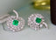 14K GOLD 4.50 CTW VIVID GREEN NATURAL EMERALD & DIAMOND EARRINGS