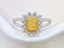 14K GOLD 0.72 CTW NATURAL YELLOW DIAMOND & DIAMOND RING