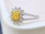 14K GOLD 0.72 CTW NATURAL YELLOW DIAMOND & DIAMOND RING