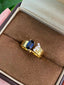 14K GOLD 1.14 CTW NATURAL SAPPHIRE & DIAMOND RING