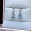 14K GOLD 2.15 CT NATURAL AQUAMARINE & DIAMOND EARRINGS