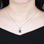 14K GOLD 2.97 CTW NATURAL SAPPHIRE & DIAMOND PENDANT