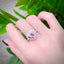 14K GOLD 2.64 CTW NATURAL MORGANITE & DIAMOND RING/PENDANT