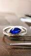 14K GOLD 1.17 CTW NATURAL SAPPHIRE & DIAMOND RING