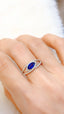 14K GOLD 1.17 CTW NATURAL SAPPHIRE & DIAMOND RING