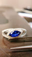 14K GOLD 1.17 CTW NATURAL SAPPHIRE & DIAMOND RING