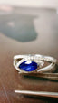 14K GOLD 1.17 CTW NATURAL SAPPHIRE & DIAMOND RING