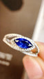 14K GOLD 1.17 CTW NATURAL SAPPHIRE & DIAMOND RING