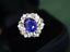 14K GOLD 3.72 CTW NATURAL SAPPHIRE & DIAMOND RING