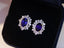 14K GOLD 2.71 CTW NATURAL SAPPHIRE & DIAMOND EARRINGS