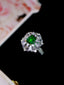 14K GOLD 2.77 CTW NATURAL EMERALD & DIAMOND RING