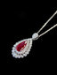 14K GOLD 2.62 CTW NATURAL RUBY & DIAMOND PENDANT