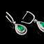 14K GOLD 1.50 CTW NATURAL EMERALD & DIAMOND EARRINGS