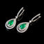 14K GOLD 1.50 CTW NATURAL EMERALD & DIAMOND EARRINGS