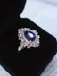 14K GOLD 2.83 CTW NATURAL SAPPHIRE & DIAMOND RING