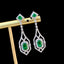 14K GOLD 2.30 CTW NATURAL EMERALD & DIAMOND EARRINGS