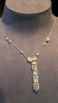 14K GOLD 4.00 CT NATURAL COLOR DIAMOND NECKLACE