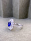 14K GOLD 3.32 CTW NATURAL SAPPHIRE & DIAMOND RING