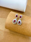 14K GOLD 3.16 CTW NATURAL RUBY & DIAMOND EARRINGS