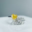 14K GOLD 0.63 CTW NATURAL YELLOW DIAMOND & DIAMOND RING