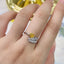 14K GOLD 0.63 CTW NATURAL YELLOW DIAMOND & DIAMOND RING