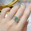 14K GOLD 1.51 CTW NATURAL GREEN DIAMOND & DIAMOND RING