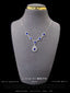 14K GOLD 3.50 CTW NATURAL SAPPHIRE & DIAMOND NECKLACE