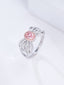 14K GOLD 0.98 CTW NATURAL PINK DIAMOND & DIAMOND RING