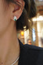 14K GOLD 0.70 CTW VIVID GREEN NATURAL EMERALD & DIAMOND EARRINGS