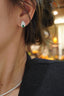 14K GOLD 0.70 CTW VIVID GREEN NATURAL EMERALD & DIAMOND EARRINGS