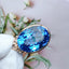 14K GOLD 35.00 CT NATURAL TOPAZ & DIAMOND PENDANT