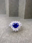 14K GOLD 3.43 CTW NATURAL SAPPHIRE & DIAMOND RING