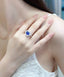 14K GOLD 3.43 CTW NATURAL SAPPHIRE & DIAMOND RING