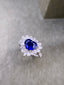 14K GOLD 3.43 CTW NATURAL SAPPHIRE & DIAMOND RING