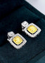 14K GOLD 1.95 CTW NATURAL YELLOW DIAMOND & DIAMOND EARRINGS