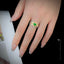 14K GOLD 0.84 CTW VIVID GREEN NATURAL EMERALD & DIAMOND RING