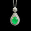 14K GOLD 2.47 CTW NATURAL EMERALD & DIAMOND PENDANT