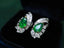 14K GOLD 2.85 CTW NATURAL EMERALD & DIAMOND EARRINGS