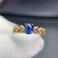 14K GOLD 0.9 CT NATURAL SAPPHIRE & DIAMOND RING