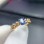 14K GOLD 0.9 CT NATURAL SAPPHIRE & DIAMOND RING