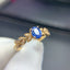 14K GOLD 0.9 CT NATURAL SAPPHIRE & DIAMOND RING