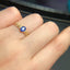 14K GOLD 0.9 CT NATURAL SAPPHIRE & DIAMOND RING