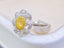 14K GOLD 0.39 CTW NATURAL YELLOW DIAMOND & DIAMOND RING