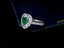 14K GOLD 1.05 CTW VIVID GREEN NATURAL EMERALD & DIAMOND RING